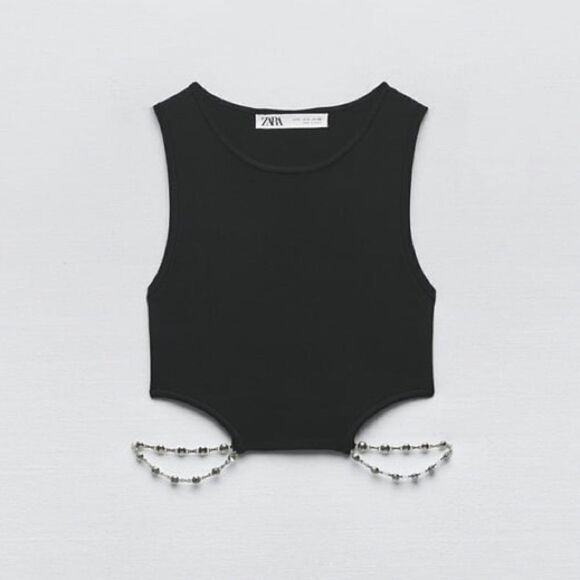 ZARA CUT OUT KNIT TOP - Picture 11 of 12